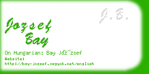 jozsef bay business card